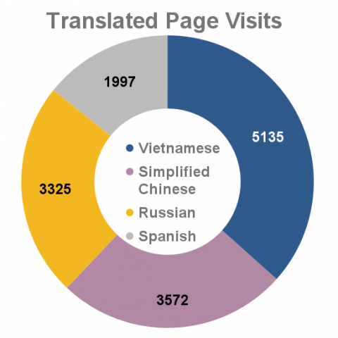 Translated webpage visits, November 2021